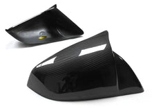 Load image into Gallery viewer, Tesla MODEL S Carbon Fiber Adhesive (Horn Style) (Matte) (Dry Carbon) Mirror Shell Cyber
