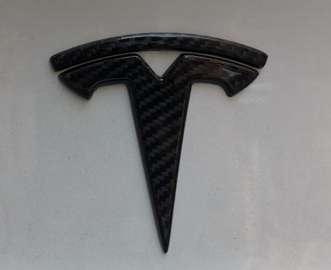 Carbon Fiber Model Y Rear Emblem for Tesla Cyber