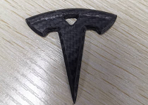 Load image into Gallery viewer, Tesla Model 3 Carbon Fiber Steering Wheel Emblem Cyber