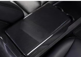 Tesla Model Y Carbon Fiber Armrest Box Lid Cyber