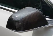 Load image into Gallery viewer, Carbon Fiber Model 3 Mirror Covers for Tesla Cyber