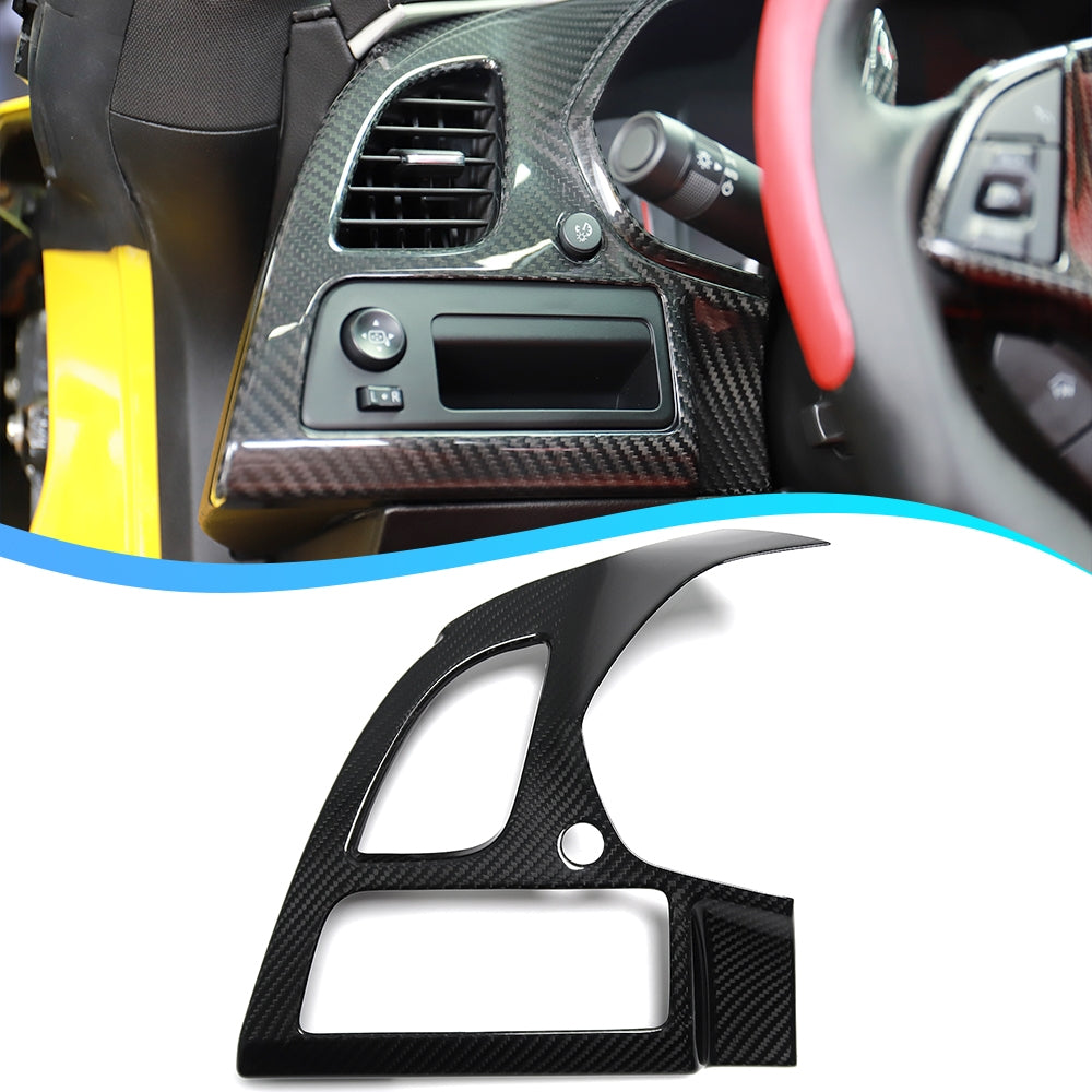 Carbon Fiber Instrument Cluster Left Frame for Chevrolet Corvette C7 Cyber
