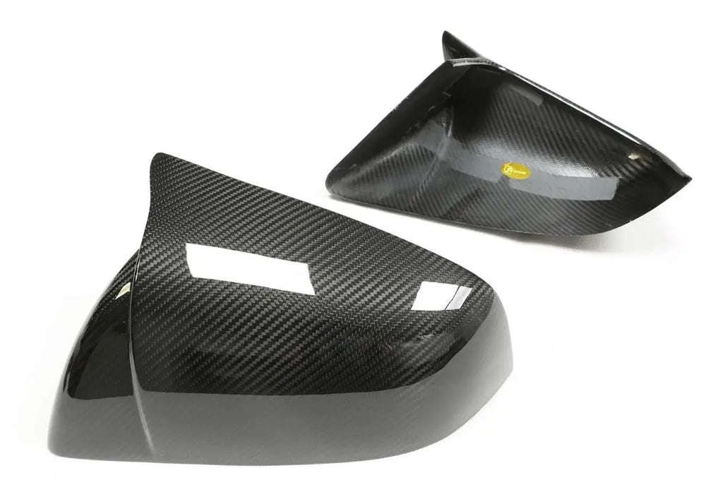 Tesla MODEL X Carbon Fiber Adhesive (Horn Style) (Dry Carbon) Mirror Shell Cyber