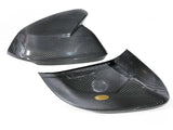 Carbon Fiber Mirror Shell for Audi Q8 (ABT Style, Horned, Dry Carbon)