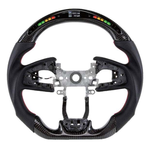 Carbon fiber steering wheel LED smart version for Honda Civic Type R (2016-2021)