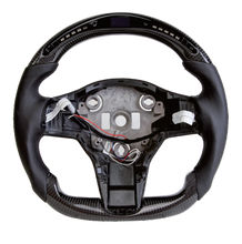 Load image into Gallery viewer, Tesla Model 3 Carbon Fiber LED Smart Steering Wheel (2016-2020)