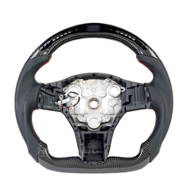 Tesla Model Y Carbon Fiber LED Smart Steering Wheel (2016-2020)