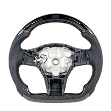 Load image into Gallery viewer, Tesla Model Y Carbon Fiber LED Smart Steering Wheel (2016-2020)
