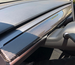 Tesla Model Y Carbon Fiber Center Console Trim Panel Cyber