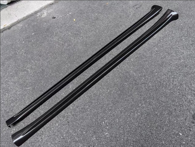 Tesla Model X Carbon Fiber Side Skirts (2023+) Cyber