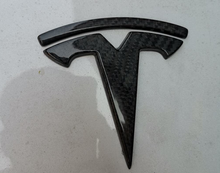 Load image into Gallery viewer, Carbon Fiber Model 3 Front Emblem for Tesla Cyber