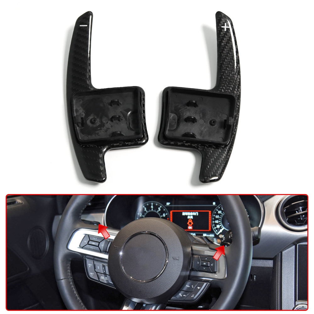 Carbon Fiber 2015-2020 Mustang Paddles/Carbon Fiber Replacement for Ford Mustang Cyber